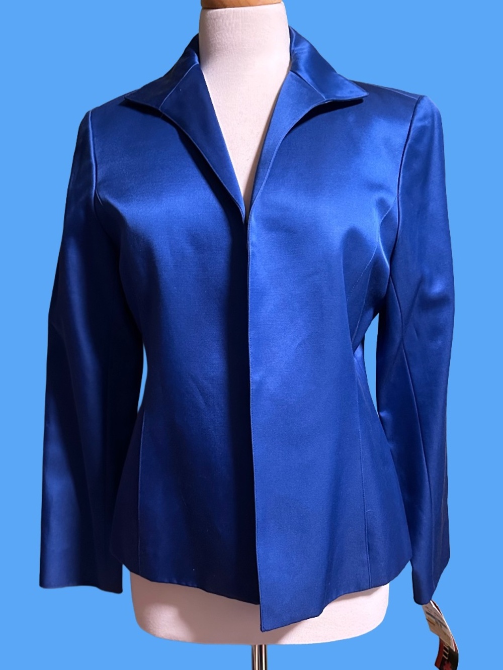 Vintage Lafayette 148 New York Beautiful Blue Silk Jacket